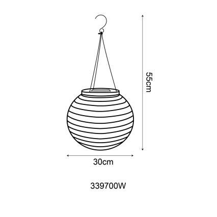 Globo - LED Viseća solarna svjetiljka LED/0,5W/3V IP44 bijela 300 mAh