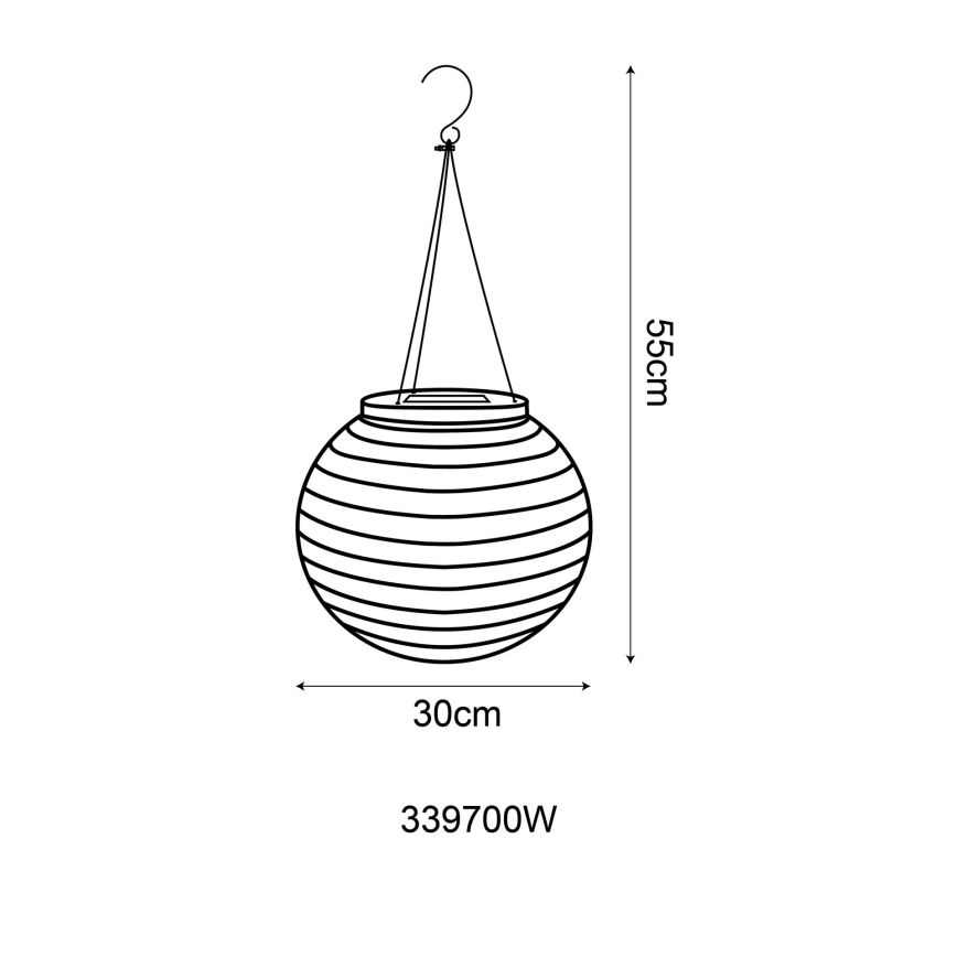 Globo - LED Viseća solarna svjetiljka LED/0,5W/3V IP44 bijela 300 mAh