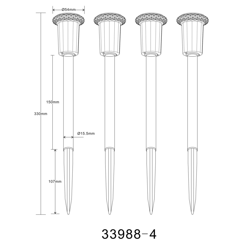Globo - SET 4x LED Solarna svjetiljka LED/0,06W/1,2V IP44 100 mAh