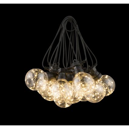 Globo - LED Vanjski dekorativni lanac 10xLED/0,27W/230V 7,5 m IP44 crna