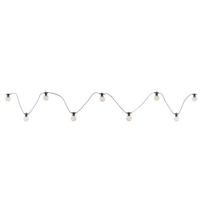 Globo - LED Vanjski dekorativni lanac 10xLED/0,27W/230V 7,5 m IP44 crna