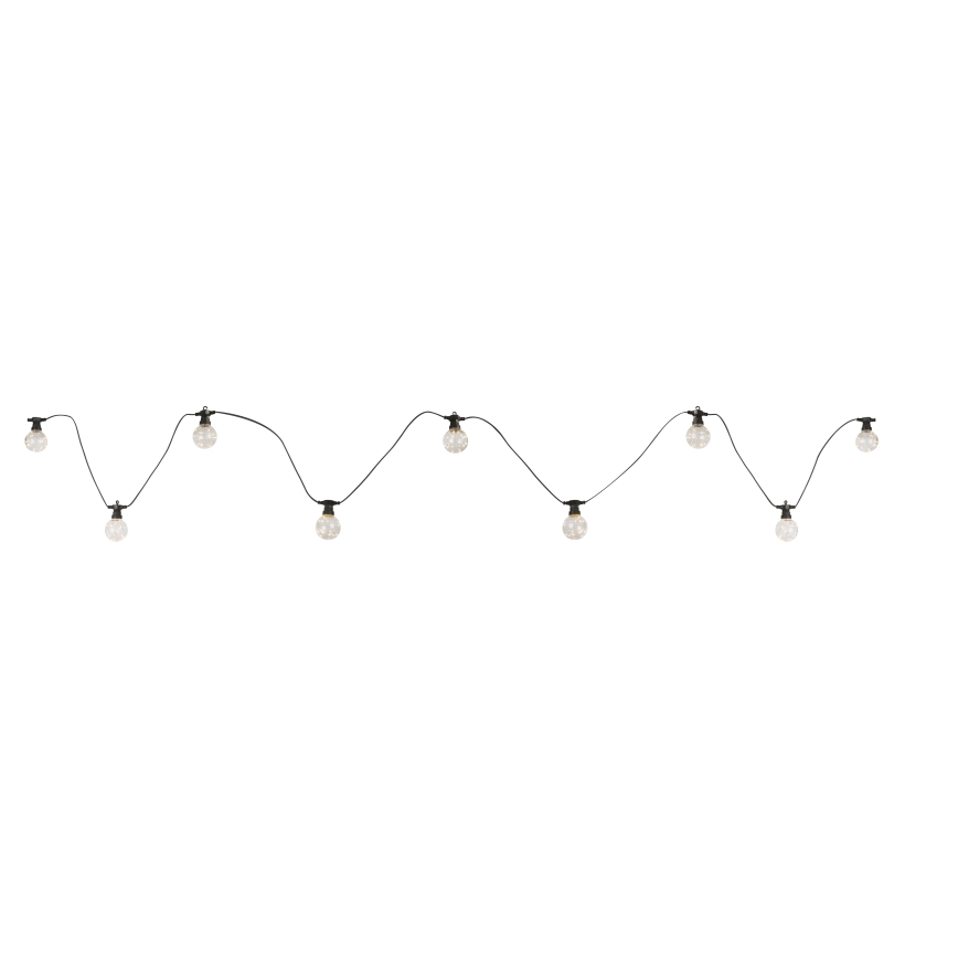 Globo - LED Vanjski dekorativni lanac 10xLED/0,27W/230V 7,5 m IP44 crna
