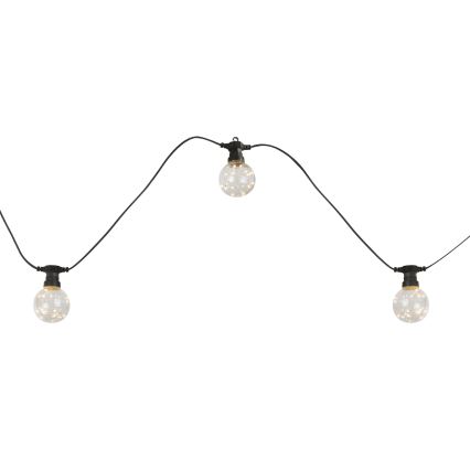 Globo - LED Vanjski dekorativni lanac 10xLED/0,27W/230V 7,5 m IP44 crna