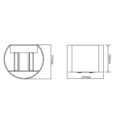 Globo - LED vanjska zidna svjetiljka 2xLED/3W/230V IP54