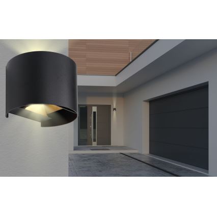 Globo - LED Vanjska zidna svjetiljka 2xLED/3W/230V IP44 crna