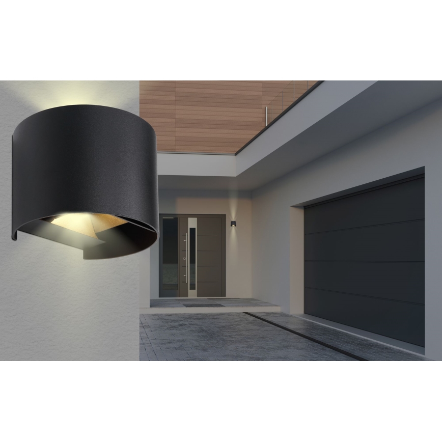 Globo - LED Vanjska zidna svjetiljka 2xLED/3W/230V IP44 crna