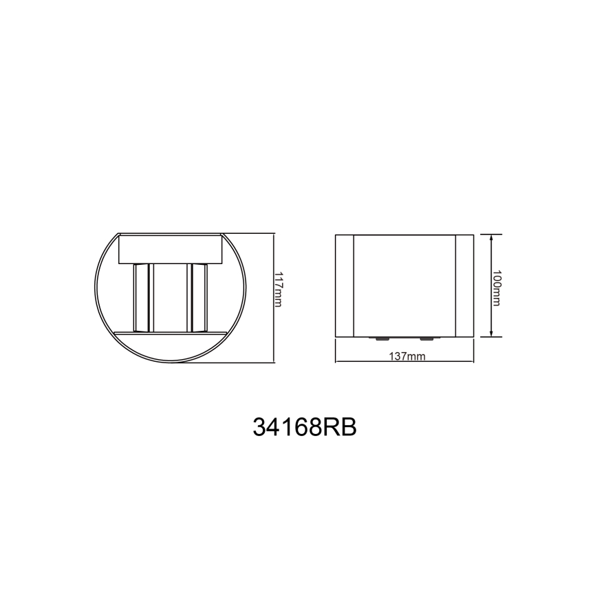 Globo - LED vanjsko zidno svjetlo 2xLED/3W/230V IP54 crno