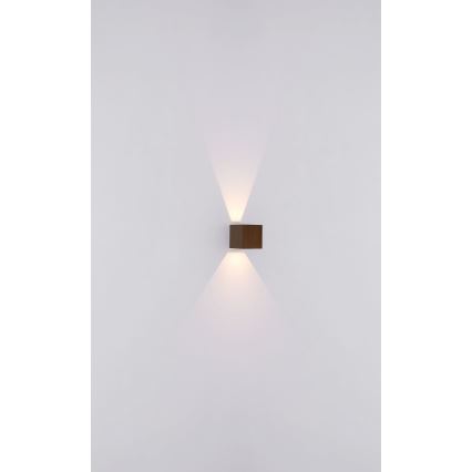Globo - LED Vanjska zidna svjetiljka 2xLED/3W/230V IP44 smeđa