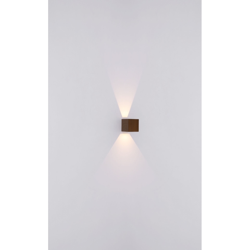 Globo - LED Vanjska zidna svjetiljka 2xLED/3W/230V IP44 smeđa