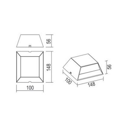 Globo - LED Vanjska zidna svjetiljka LED/7W/230V IP54 antracit