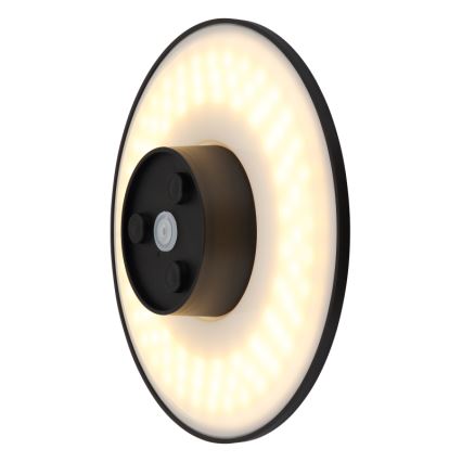 Globo - LED Vanjska zidna svjetiljka LED/15W/230V 3000/4000/6000K pr. 25,2 cm IP44 crna