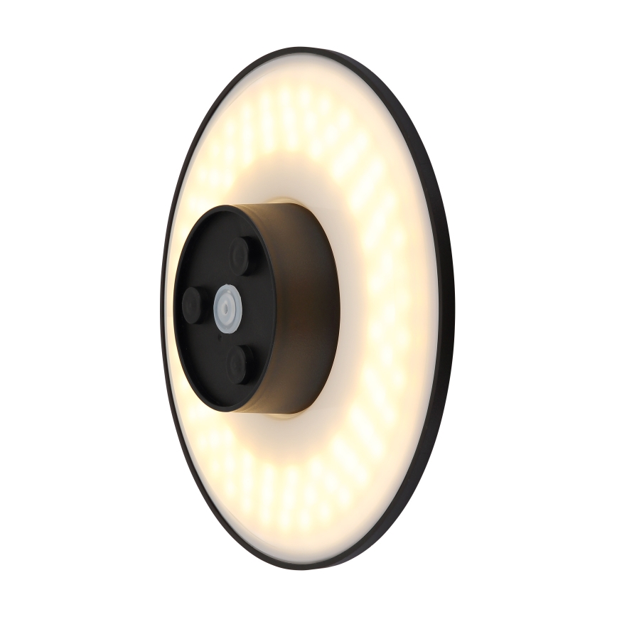 Globo - LED Vanjska zidna svjetiljka LED/15W/230V 3000/4000/6000K pr. 25,2 cm IP44 crna