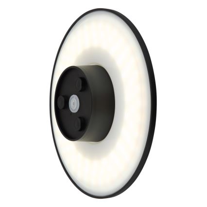 Globo - LED Vanjska zidna svjetiljka LED/15W/230V 3000/4000/6000K pr. 25,2 cm IP44 crna