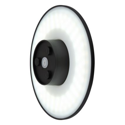 Globo - LED Vanjska zidna svjetiljka LED/15W/230V 3000/4000/6000K pr. 25,2 cm IP44 crna