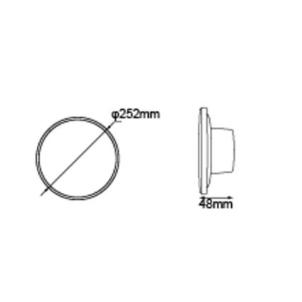 Globo - LED Vanjska zidna svjetiljka LED/15W/230V 3000/4000/6000K pr. 25,2 cm IP44 crna