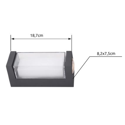 Globo - LED Vanjska zidna svjetiljka LED/12W/230V 3000K IP54 antracit