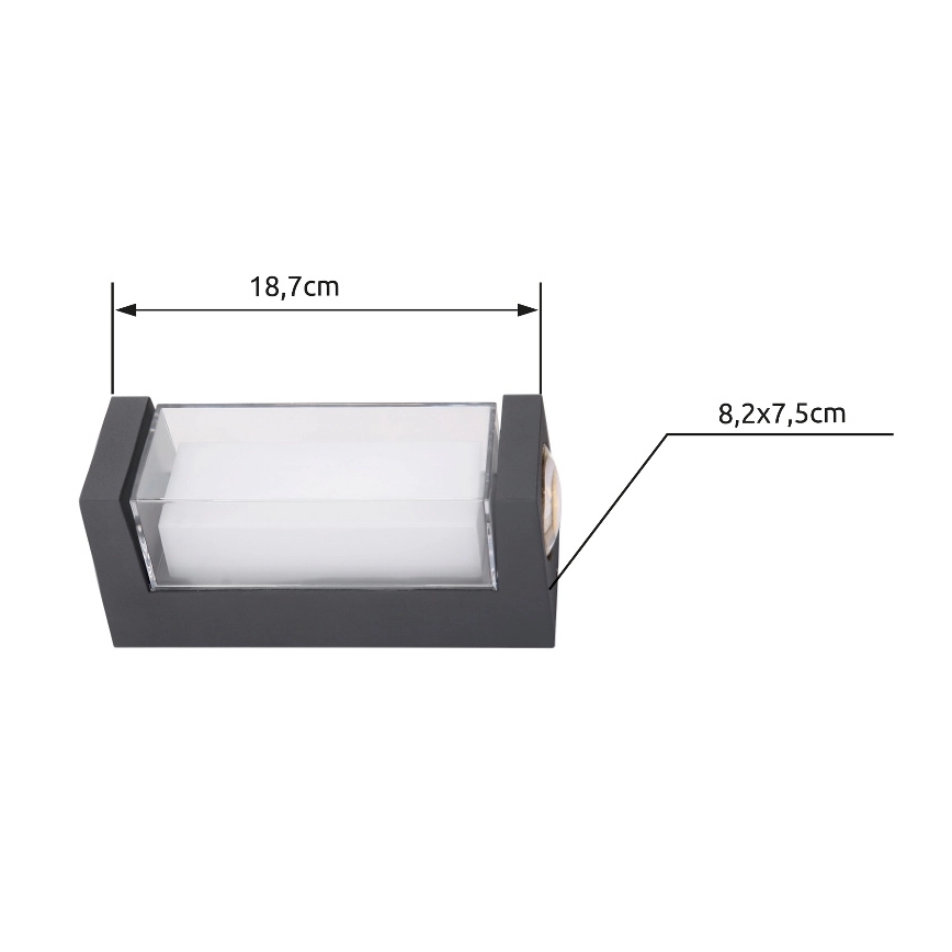 Globo - LED Vanjska zidna svjetiljka LED/12W/230V 3000K IP54 antracit