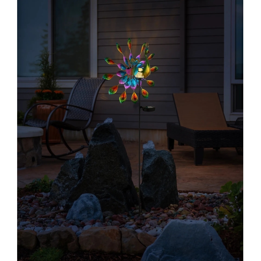 Globo - LED Solarna dekoracija LED/0,06W/3V IP44 paun