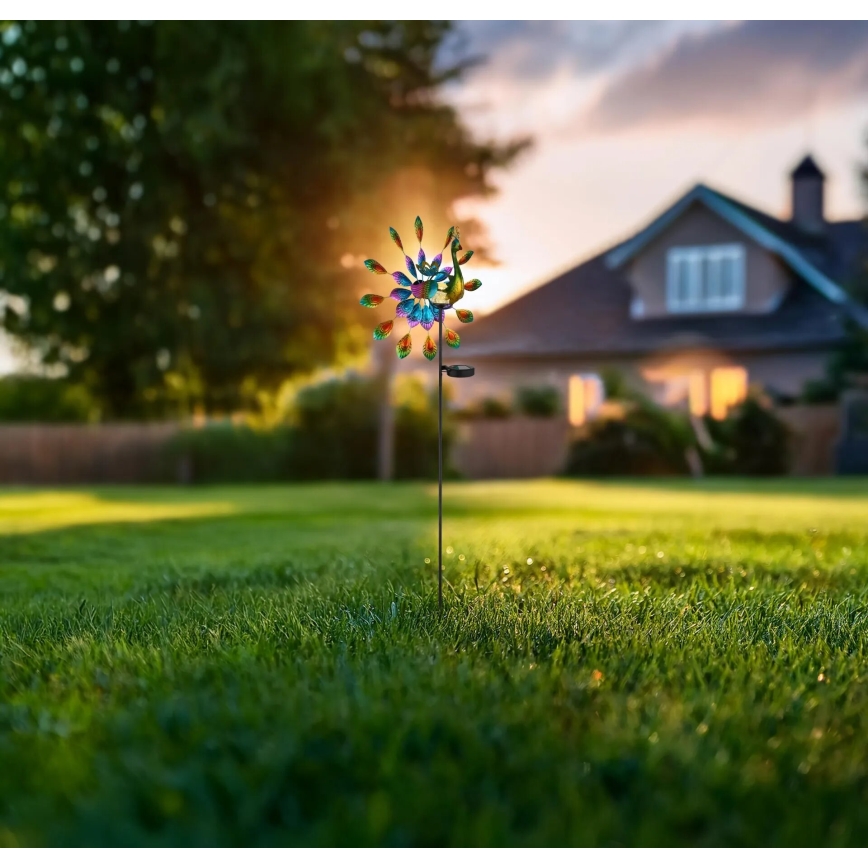 Globo - LED Solarna dekoracija LED/0,06W/3V IP44 paun