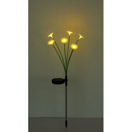 Globo - LED solarna svjetiljka 6xLED/3V IP44 600 mAh u obliku cvijeta