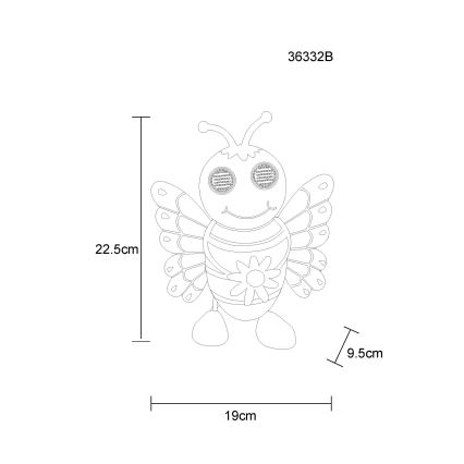Globo - LED solarna svjetiljka 104xLED/3V IP44 300 mAh pčela