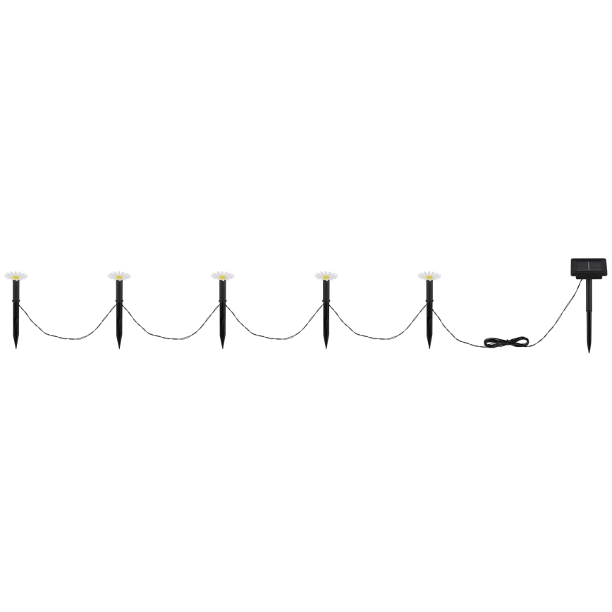 Globo - LED solarni lanac 5xLED/3V IP44 300 mAh 2,2 m cvjetovi