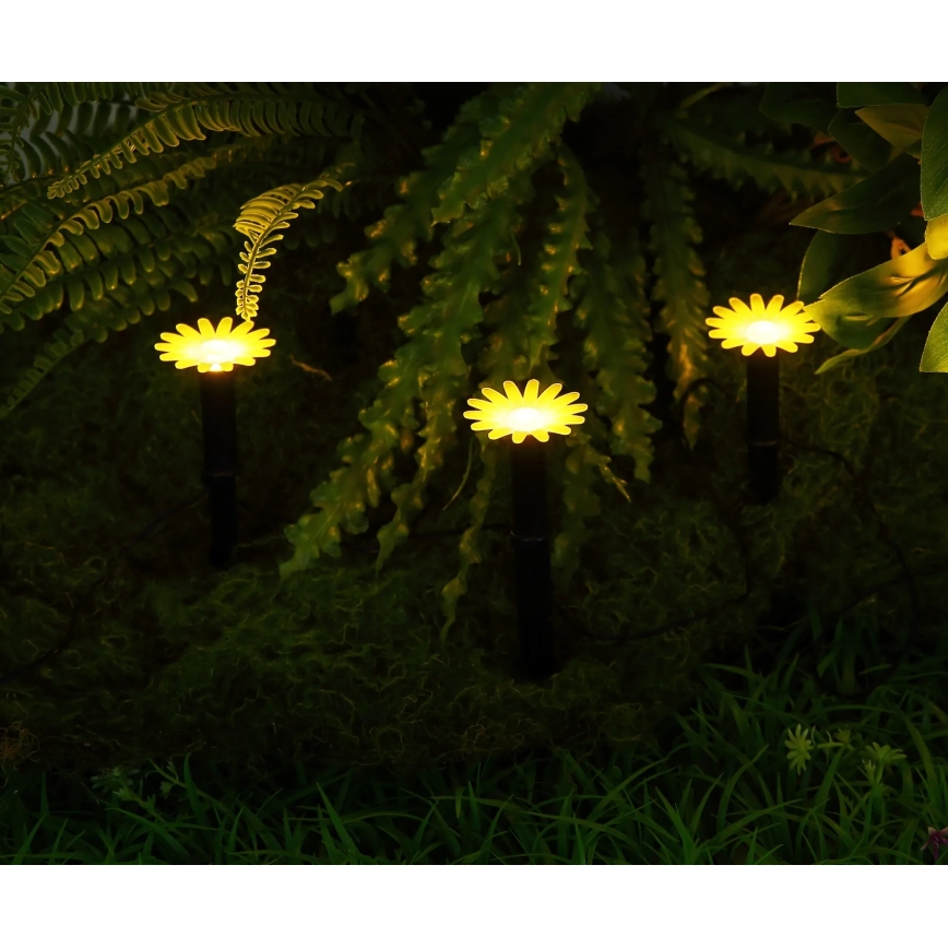 Globo - LED solarni lanac 5xLED/3V IP44 300 mAh 2,2 m cvjetovi