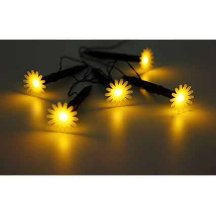 Globo - LED solarni lanac 5xLED/3V IP44 300 mAh 2,2 m cvjetovi