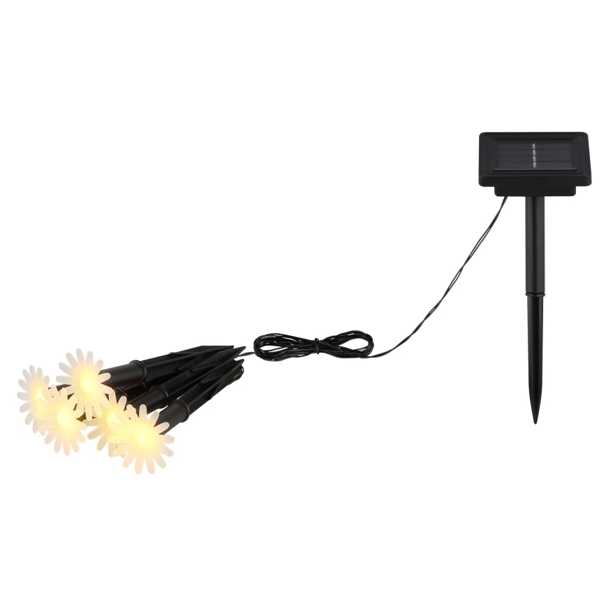 Globo - LED solarni lanac 5xLED/3V IP44 300 mAh 2,2 m cvjetovi