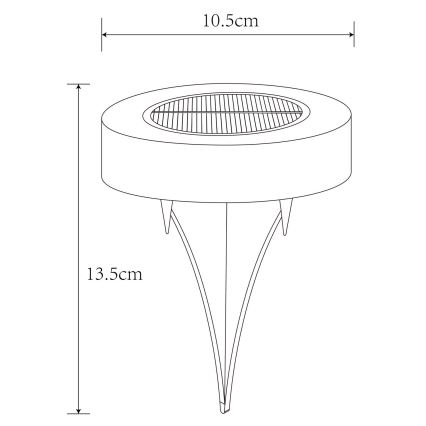 Globo - SET 2x LED Solarna svjetiljka LED/0,8W/3V 3200K IP44