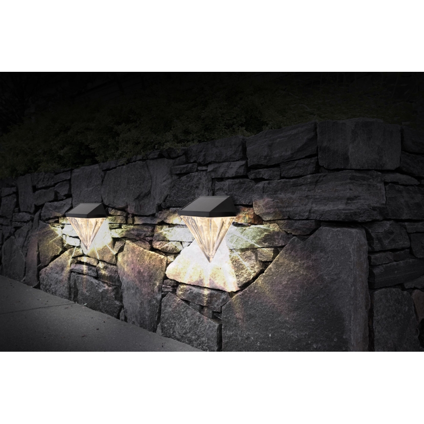 Globo - SET 2x LED Solarna zidna svjetiljka LED/0,5W/3V IP44 600 mAh
