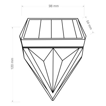 Globo - SET 2x LED Solarna zidna svjetiljka LED/0,5W/3V IP44