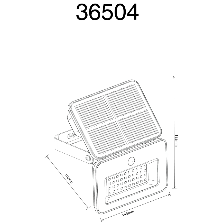 Globo - Prigušivo LED solarno svjetlo sa senzorom LED/8W/5V 3000/4000/6500K IP65 2200 mAh