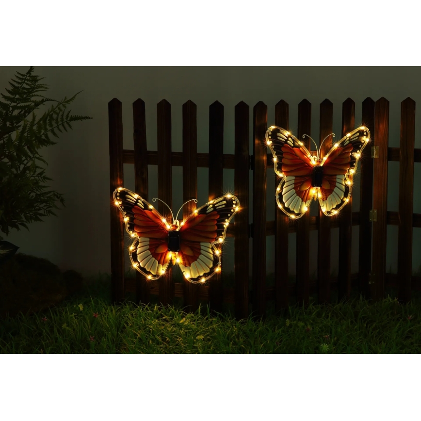 Globo - LED solarna svjetiljka LED/3V IP44 200 mAh leptir