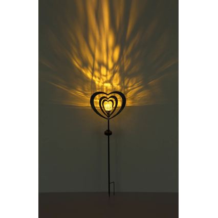 Globo - LED solarna svjetiljka LED/3V IP44 300 mAh srebrno srce