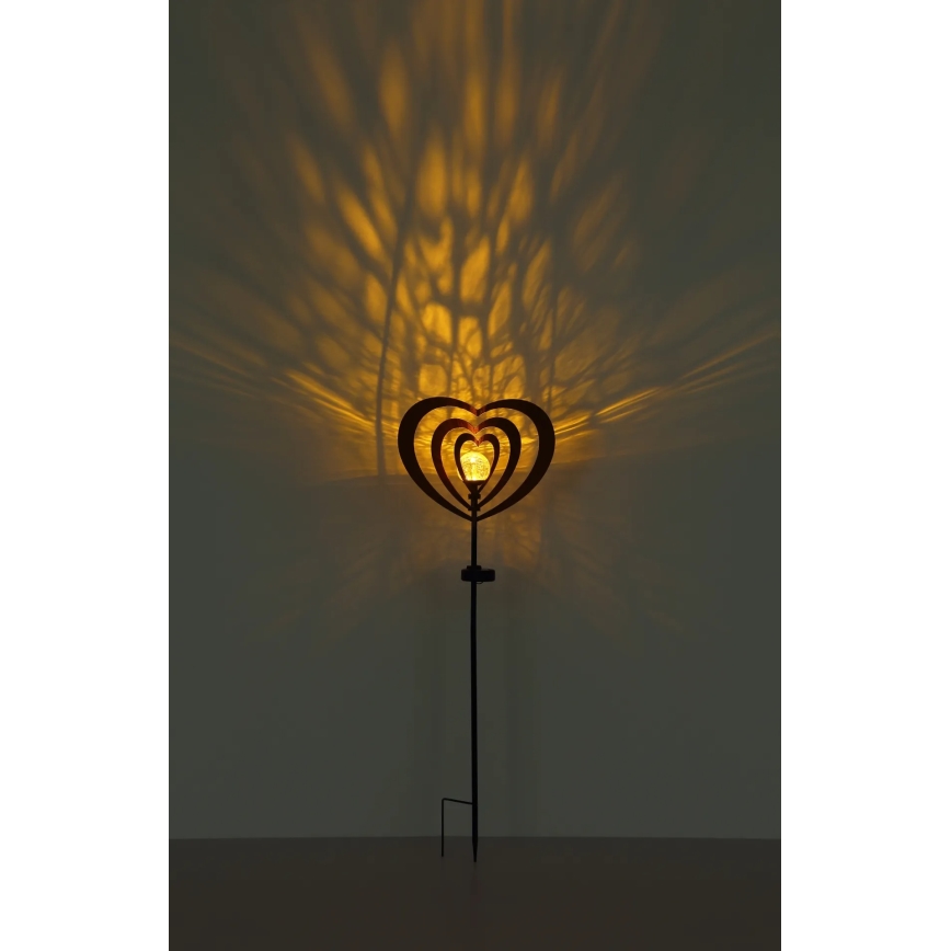 Globo - LED solarna svjetiljka LED/3V IP44 300 mAh hrđavo srce