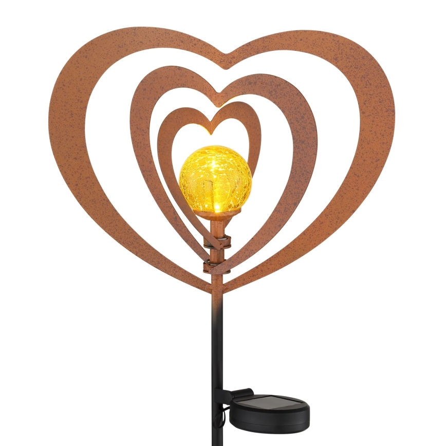 Globo - LED solarna svjetiljka LED/3V IP44 300 mAh hrđavo srce