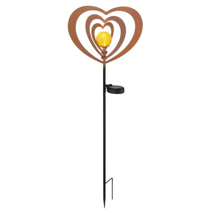 Globo - LED solarna svjetiljka LED/3V IP44 300 mAh hrđavo srce
