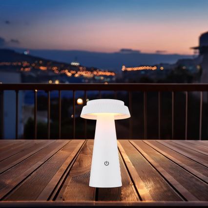 Globo - LED Prigušiva solarna dodirna lampa LED/4W/3,7W IP54 bijela