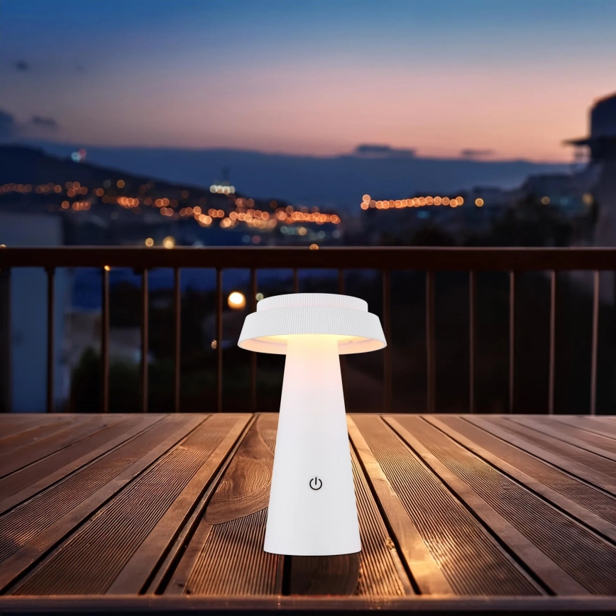 Globo - LED Prigušiva solarna dodirna lampa LED/4W/3,7W IP54 bijela