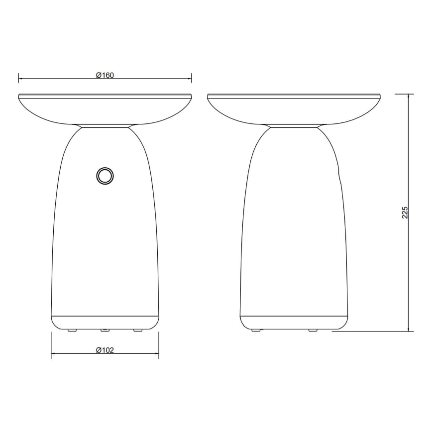 Globo - LED solarna dodirna lampa s mogućnošću prigušivanja LED/10W/230V IP54 bijela