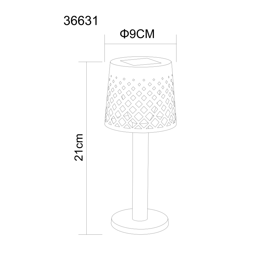 Globo - LED Solarna svjetiljka LED/0,06W/3,2V 3000K IP44 crna