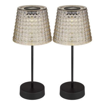 Globo 36634-2S - SET 2x LED Solarno svjetlo SOLAR LED/0,06W/3V IP44 40 mAh siva