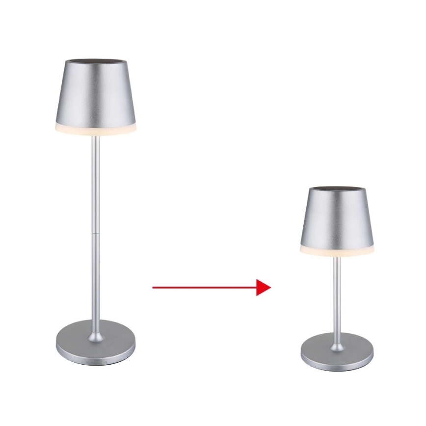 Globo - LED Solarna svjetiljka LED/0,6W/3V 3000K IP44 mat krom
