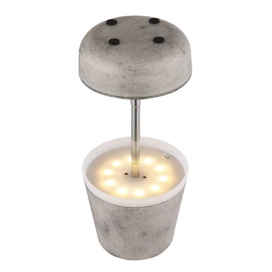 Globo - LED Solarna lampa 10xLED/0,06W/3V IP44 siva