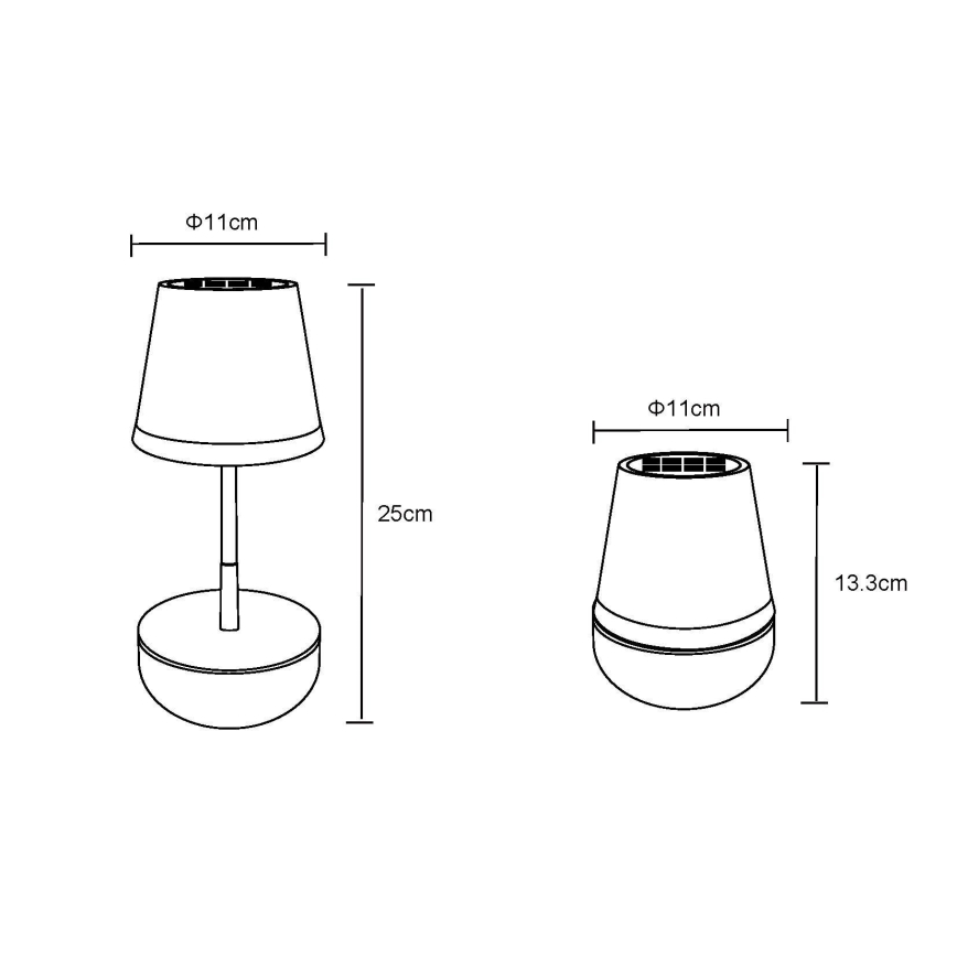 Globo - LED Solarna lampa 10xLED/0,06W/3V IP44 siva