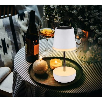 Globo - LED Solarna lampa 10xLED/0,06W/3V IP44 800 mAh bijela