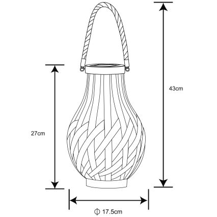 Globo - LED Solarna svjetiljka LED/0,06W/3V IP44 bambus