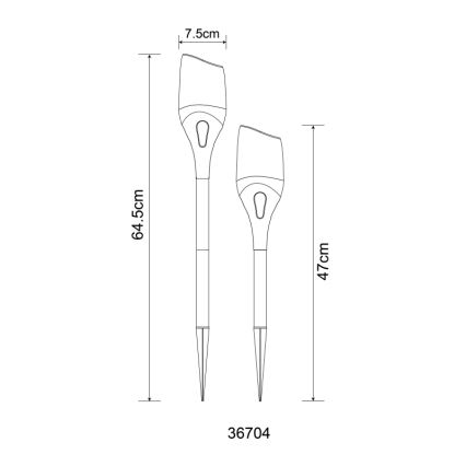 Globo - LED Solarna svjetiljka LED/2,4W/3V 1600K IP44 800 mAh