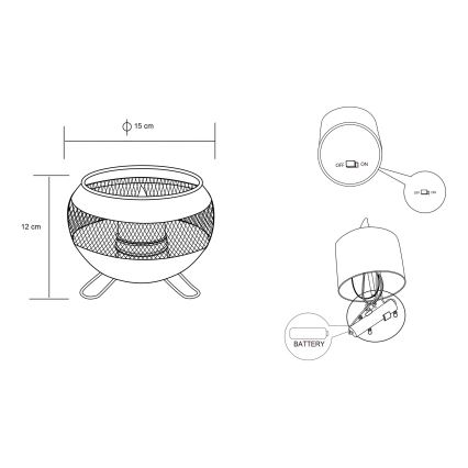 Globo - LED Solarna svjetiljka LED/1,2V IP44